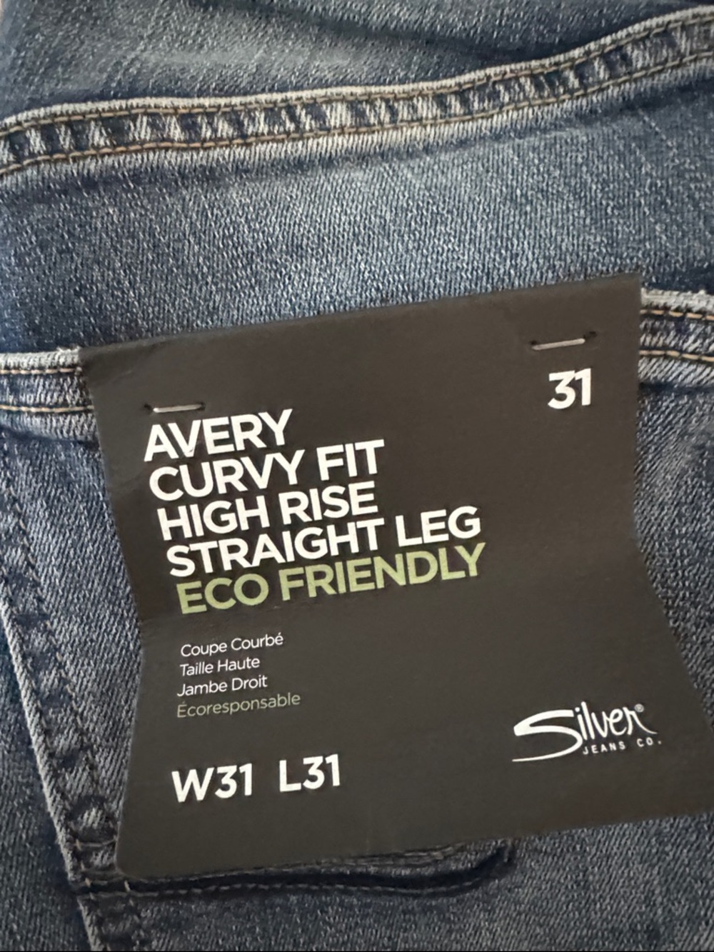 Silver High Rise Straight Leg NWT - Picture 4 of 4